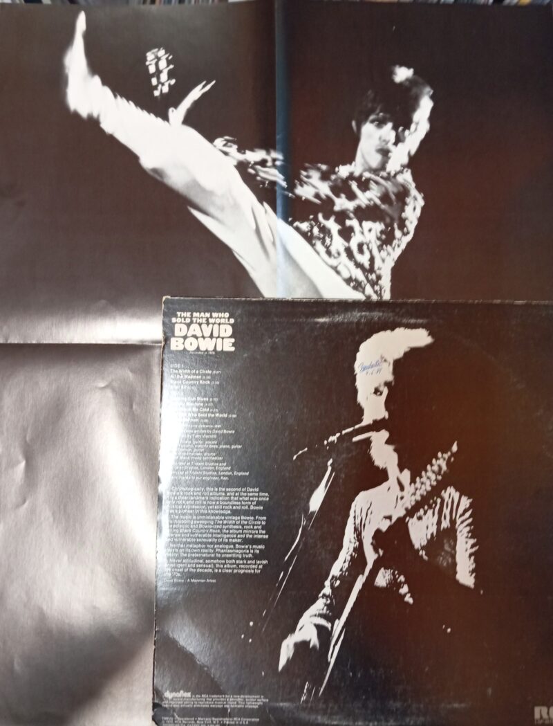 David Bowie The Man Who Sold The World - Lp Usa Promo With Poster Uomini Rock Lp