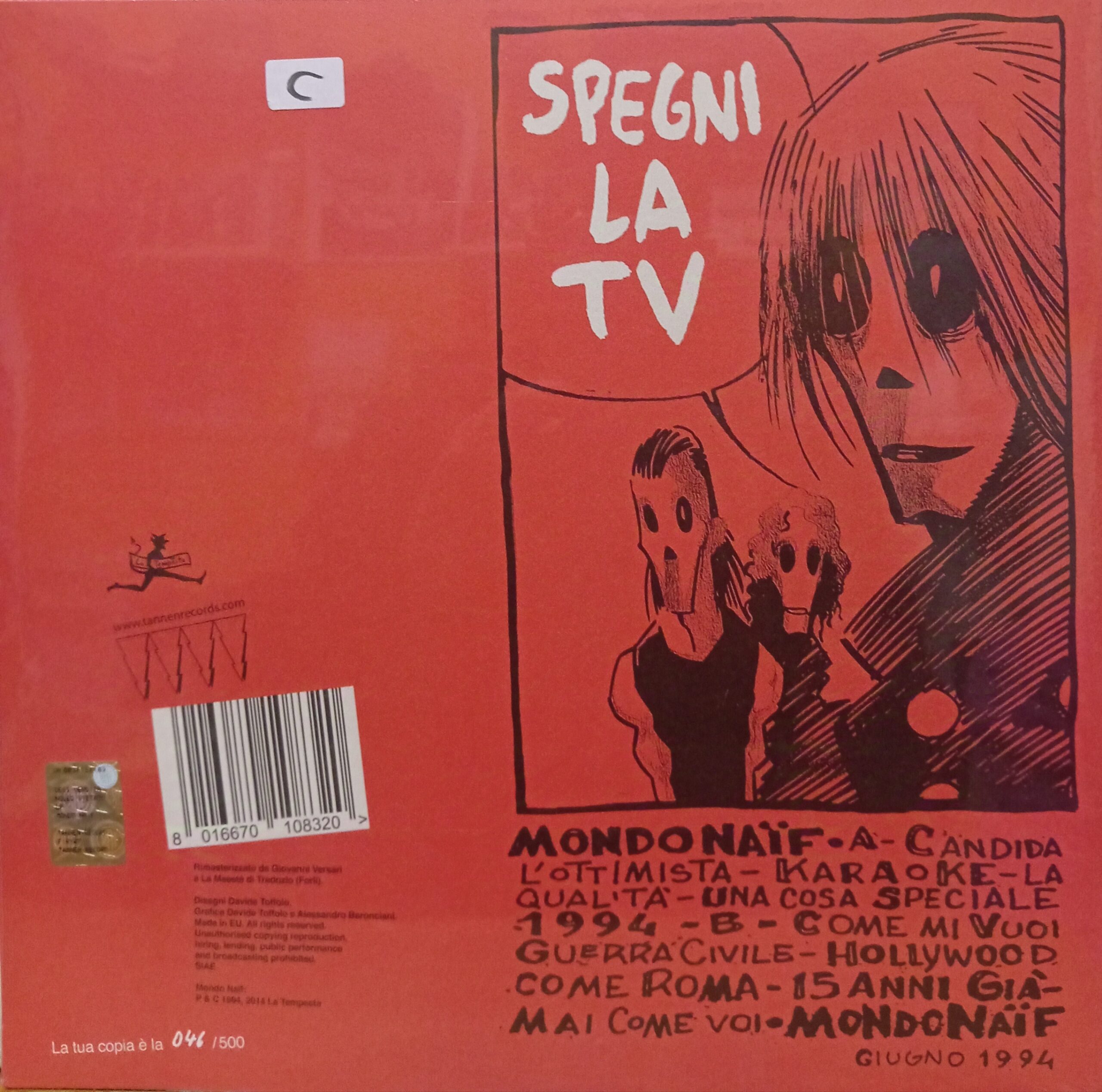 TRE ALLEGRI RAGAZZI MORTI PMONDO NAIF - 12" ITALY RED VINYL - 2 LP BAND ITALIANI LP BAND ITALIANI LP