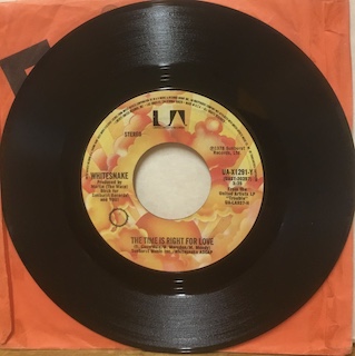 THE TIME IS RIGHT FOR LOVE - 7" USA