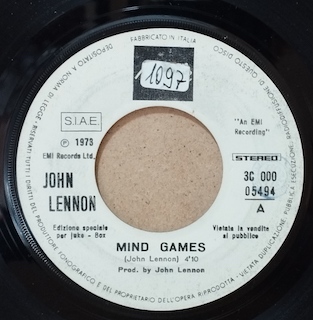 MIND GAMES - 7" ITALY