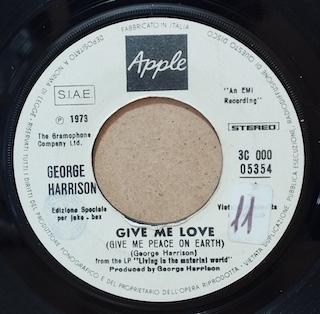 GIVE ME LOVE (GIVE ME PEACE ON EARTH) - 7" ITALY