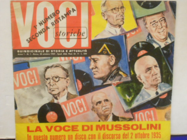 LA VOCE DI MUSSOLINI 2 OTTOBRE 1935 - 7" FLEXI