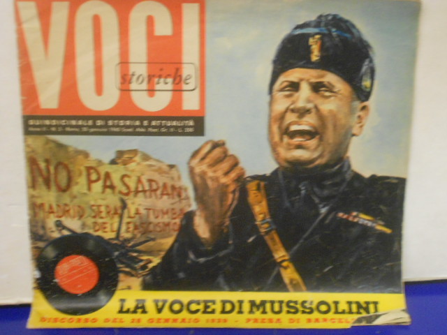 LA VOCE DI MUSSOLINI 26 MAGGIO 1939 - 7" FLEXI