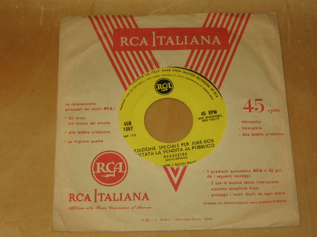 RAGAZZINA / SOUVENIR - 7" ITALY