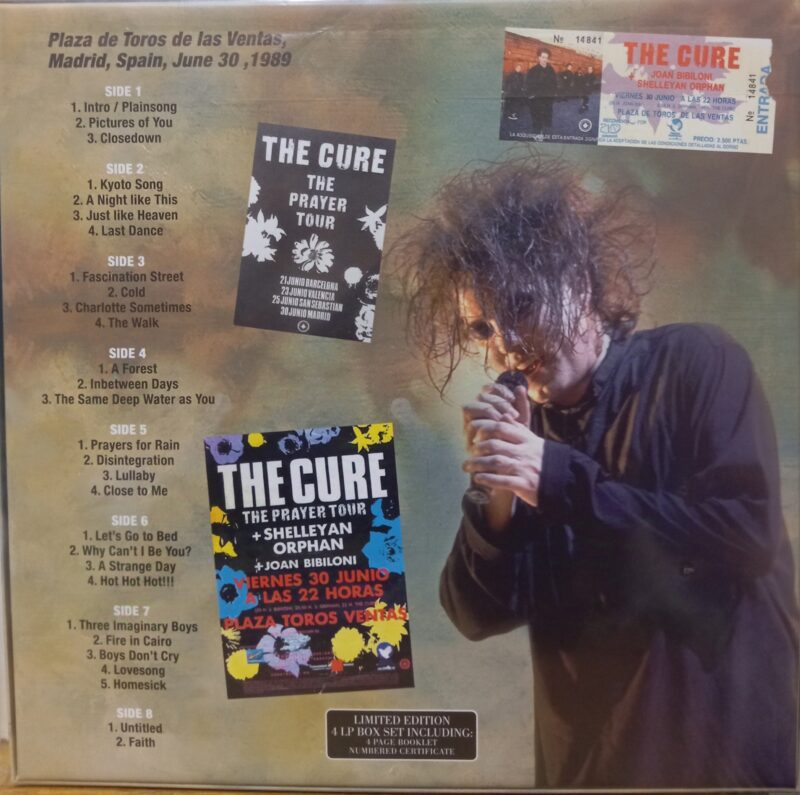 The Cure Plaza De Toros 1989 Las Ventas Madrid - Box 4 Lp Coloured New Wave Lp