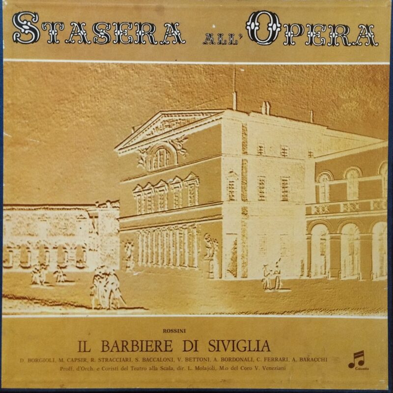 Rossini, D. Borgioli, M. Capsir, R. Stracciari, S. Baccaloni, V. Bettoni, A. Bordonali, C. Ferrari, A. Baracchi, L. Molajoli, V. Veneziani – Il Barbiere Di Siviglia - classica lp