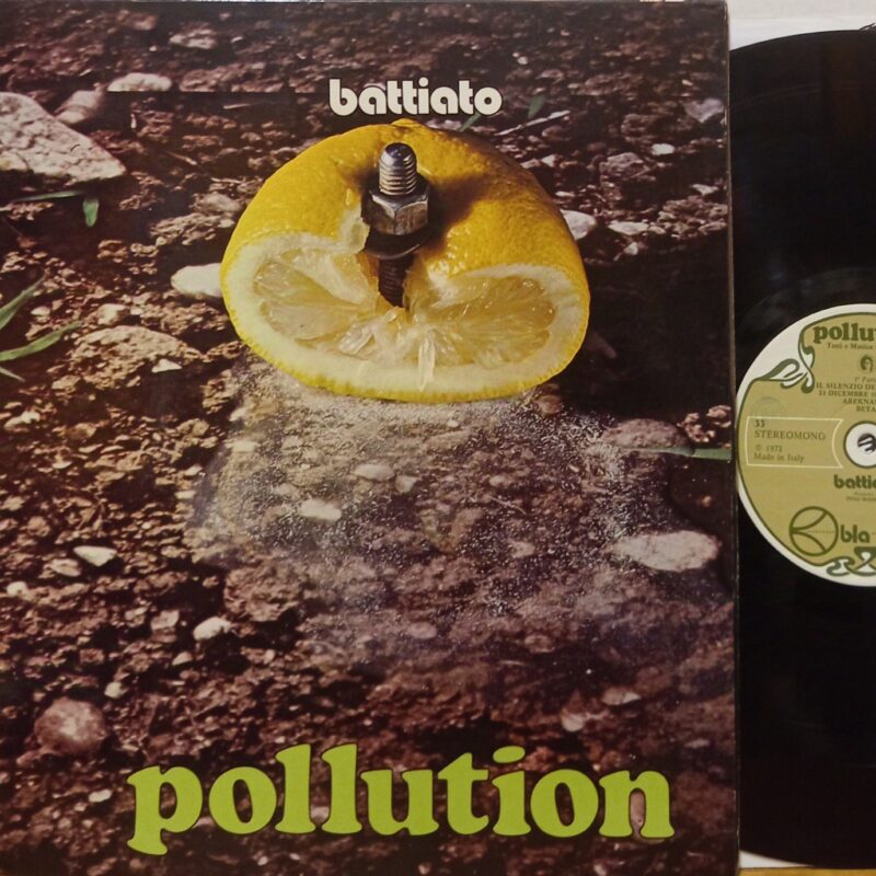 FRANCO BATTIATO POLLUTION - 1°st ITALY PROGRESSIVE UOMINI ITALIANI LP