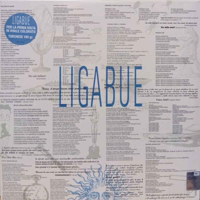 LIGABUE - VINILE TURCHESE UOMINIITALIANI LP