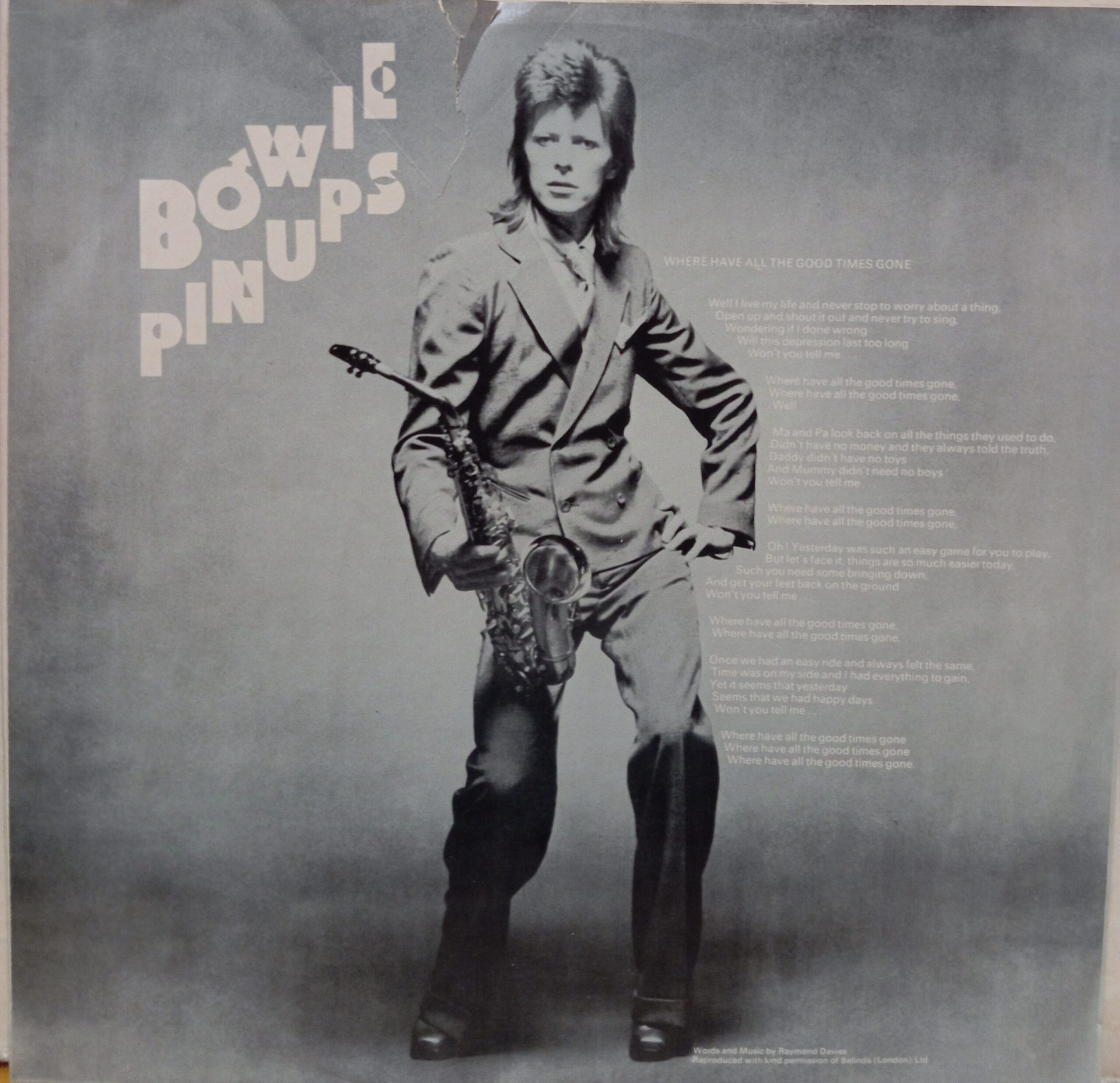 DAVID BOWIE PINUPS - 1°st ITALY UOMINI ROCK LP