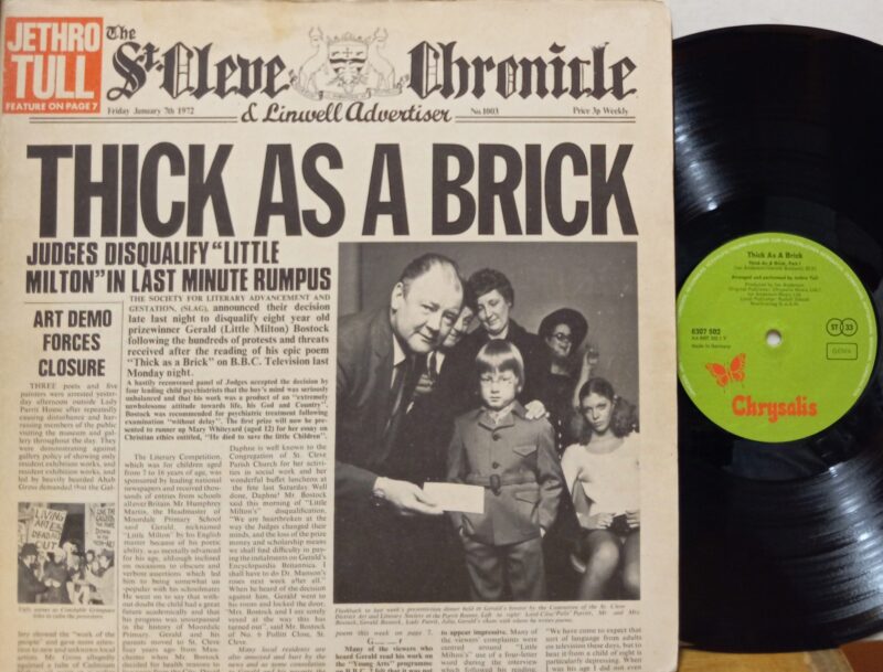 Jethro Tull Thick As A Brick - 1°St Germany Rock Progressive Lp