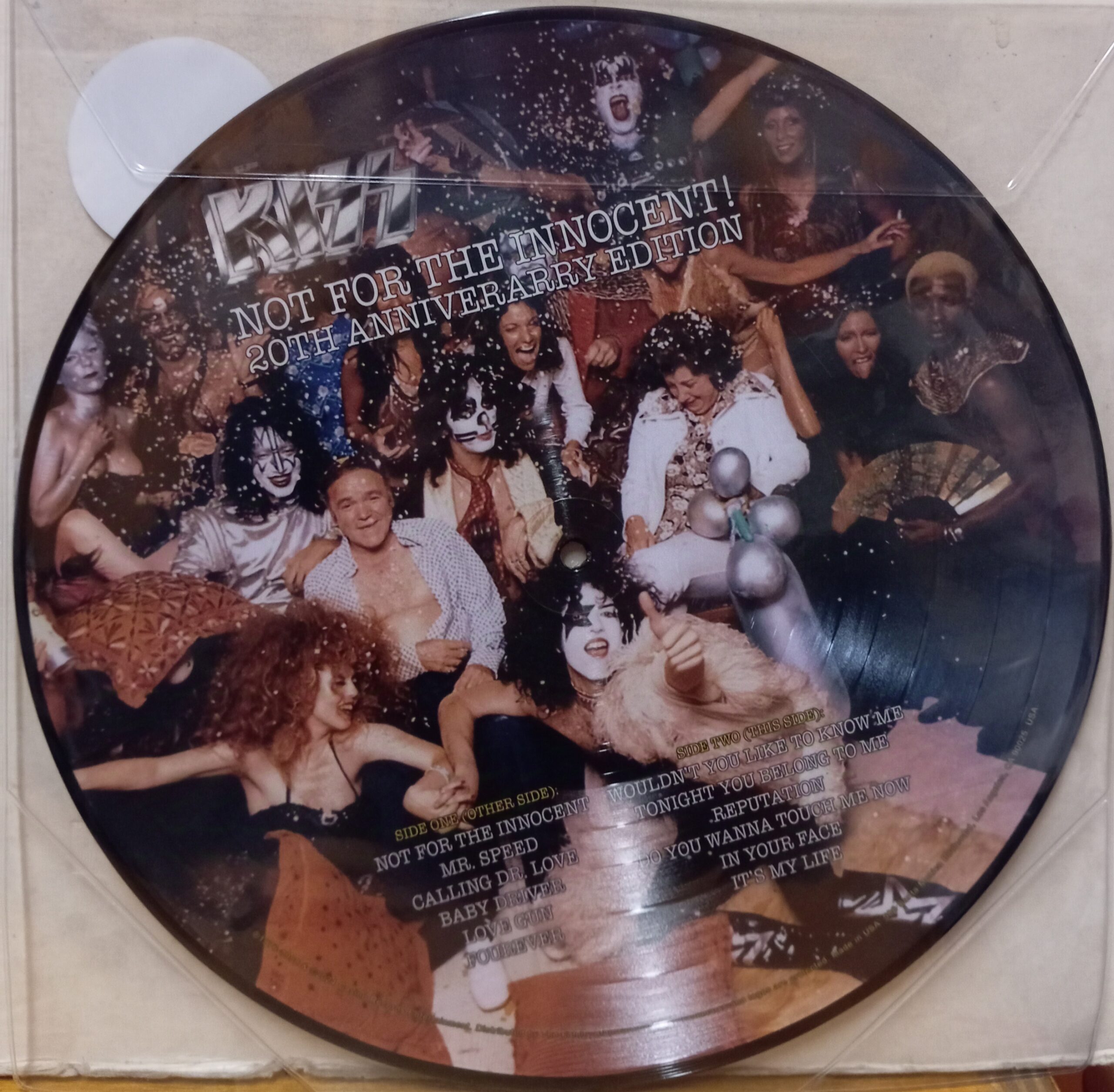 KISS NOT FOR THE INNOCENT! - MISPRINT PICTURE DISC METAL LP