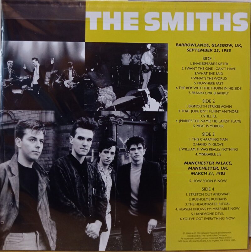 The Smiths Scratch My Name On Your Arm - 2Lp Yellow Vinyl Band Rock New Wave Lp