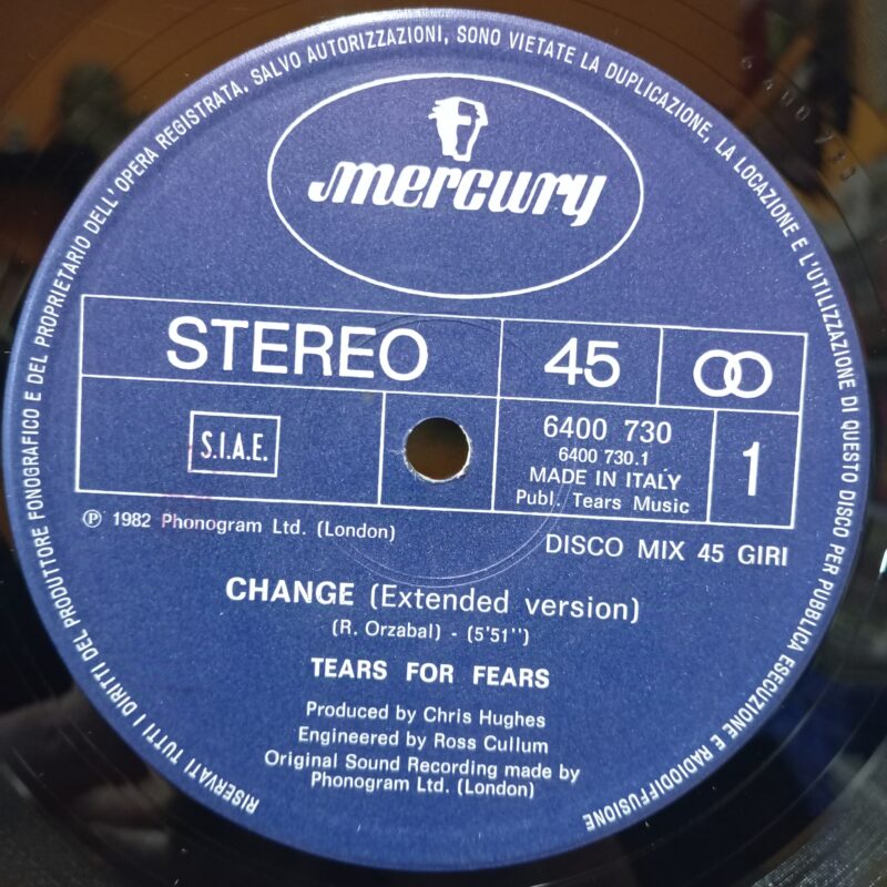 TEARS FOR FEARS CHANGE - 12" ITALY BAND ROCK LP