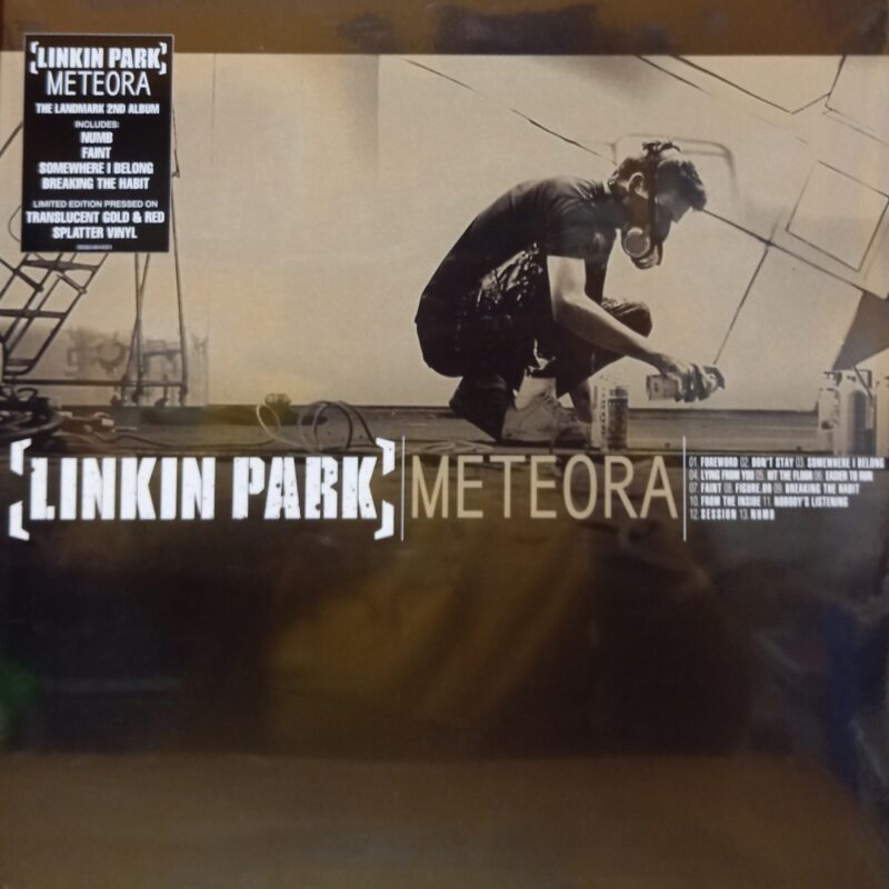 LINKIN PARK METEORA - TRANSLUCENT GOLD & RED SPLATTER BAND ROCK ALTERNATIVE LP