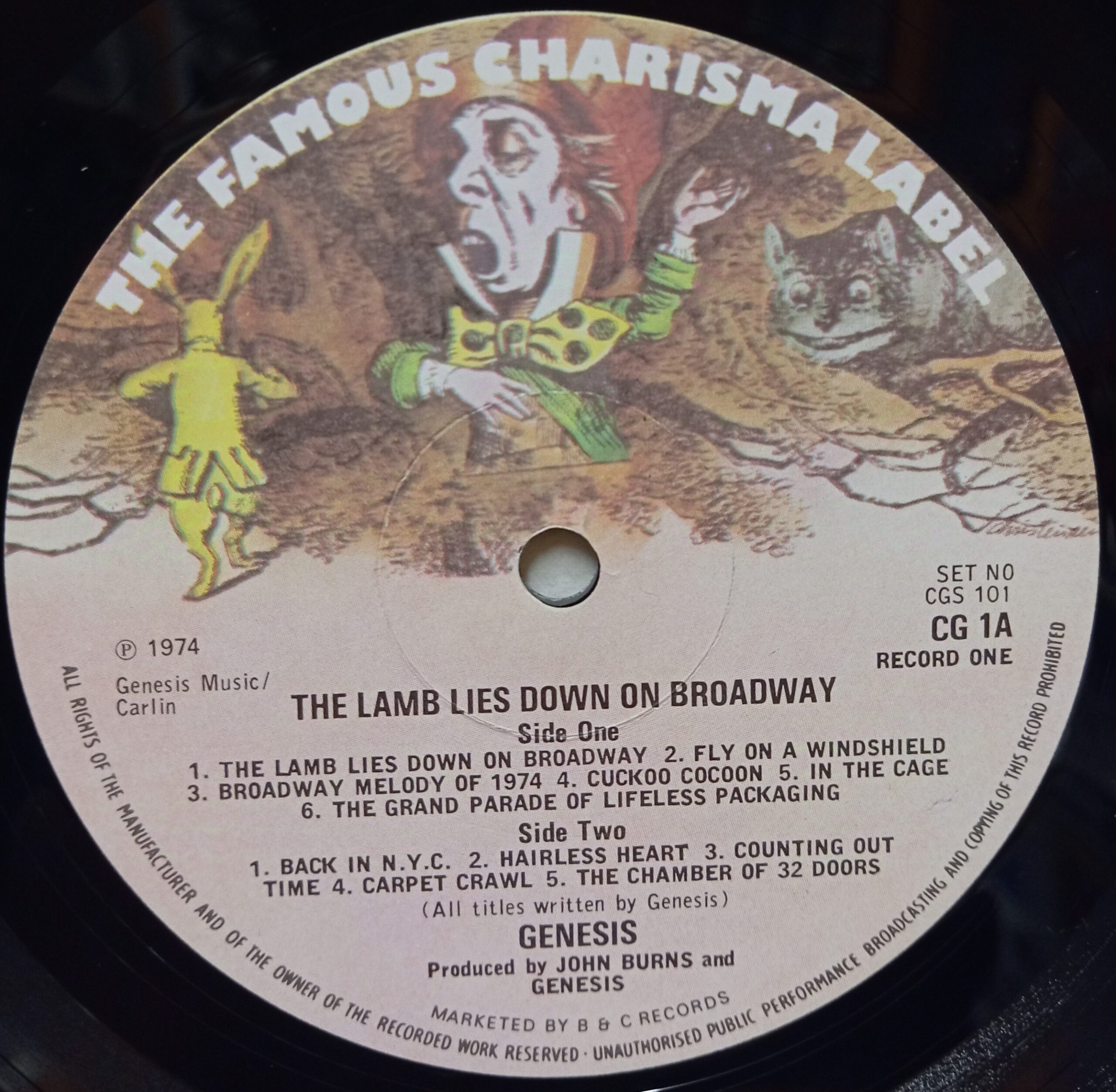 GENESIS THE LAMB LIES DOWN ON BROADWAY - 2 LP BAND ROCK PROGRESSIVE LP