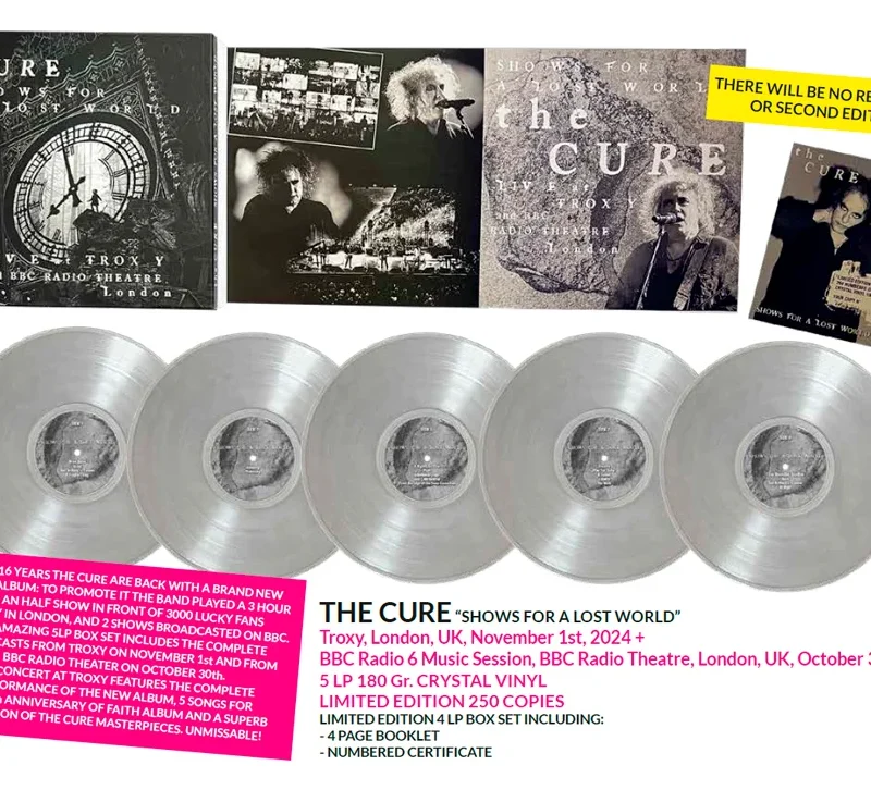 THE CURE BOX SET 5xLP Shows For A Lost World band rock new wave lp