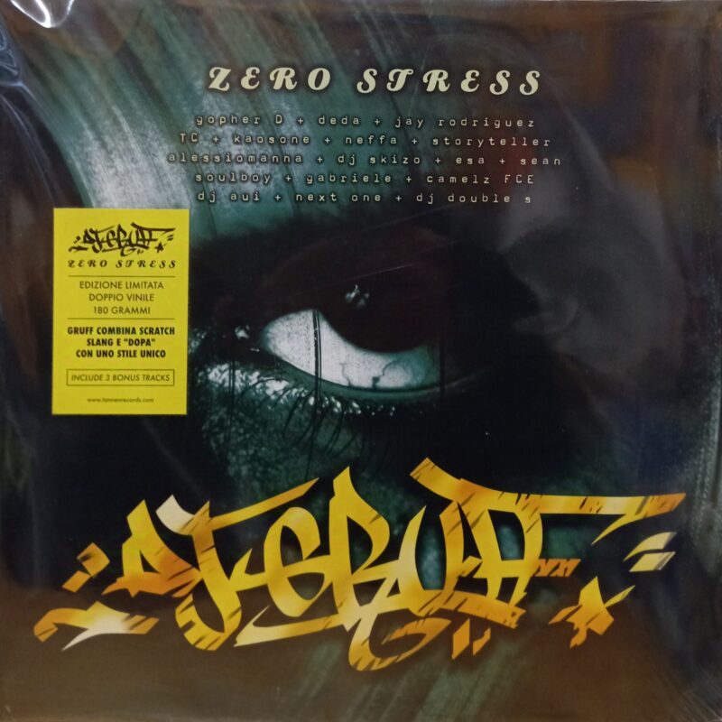 DJ GRUFF ZERO STRESS - 2 LP LIMITED EDITION NUMBERED ITALIAN HIP HOP LP