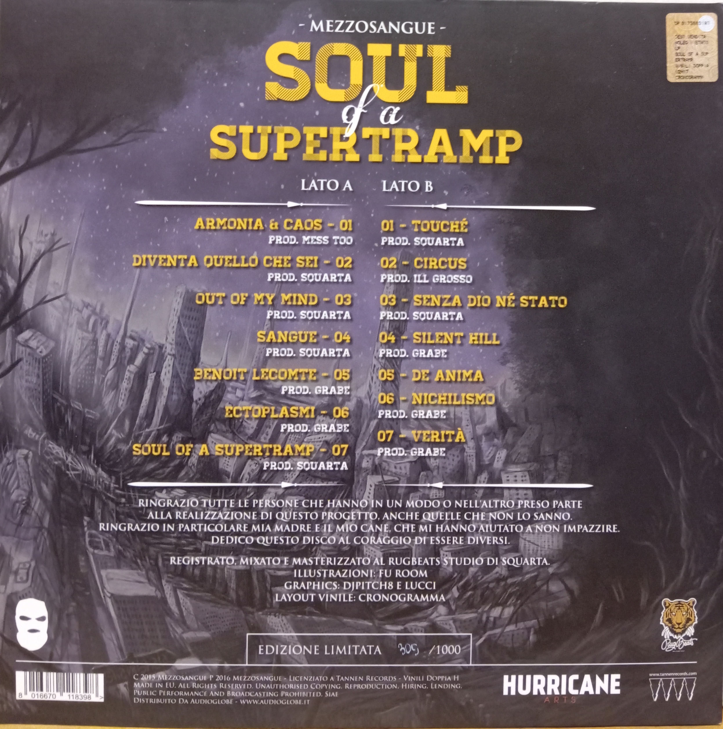 MEZZOSANGUE SOUL OF A SUPERTRAMP - 1°st ITALY HIP HOP LP