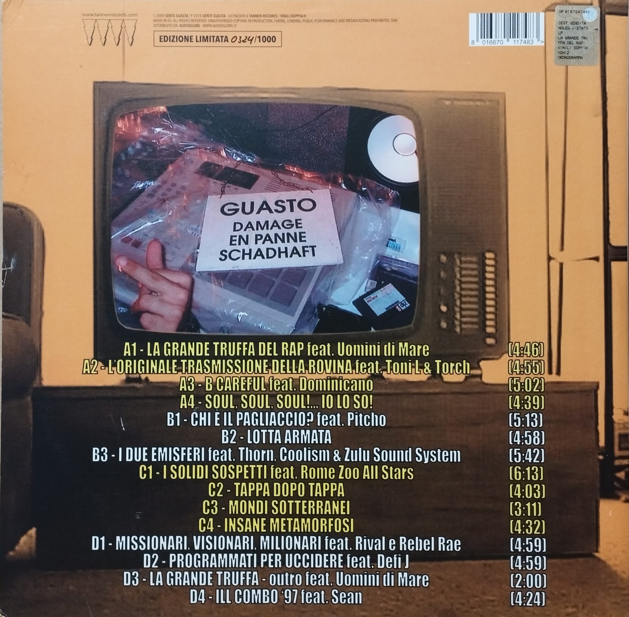 Gente Guasta – La Grande Truffa Del Rap hip hop italiano lp