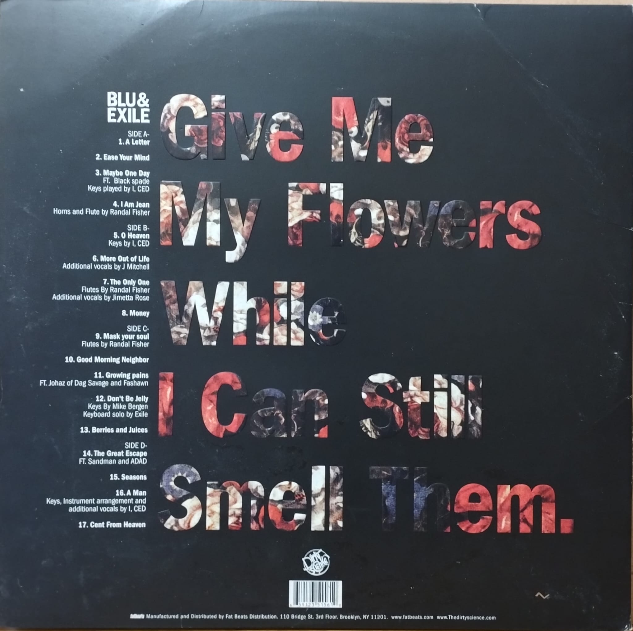 Blu & Exile – Give Me My Flowers While I Can Still Smell Them hip hop lp