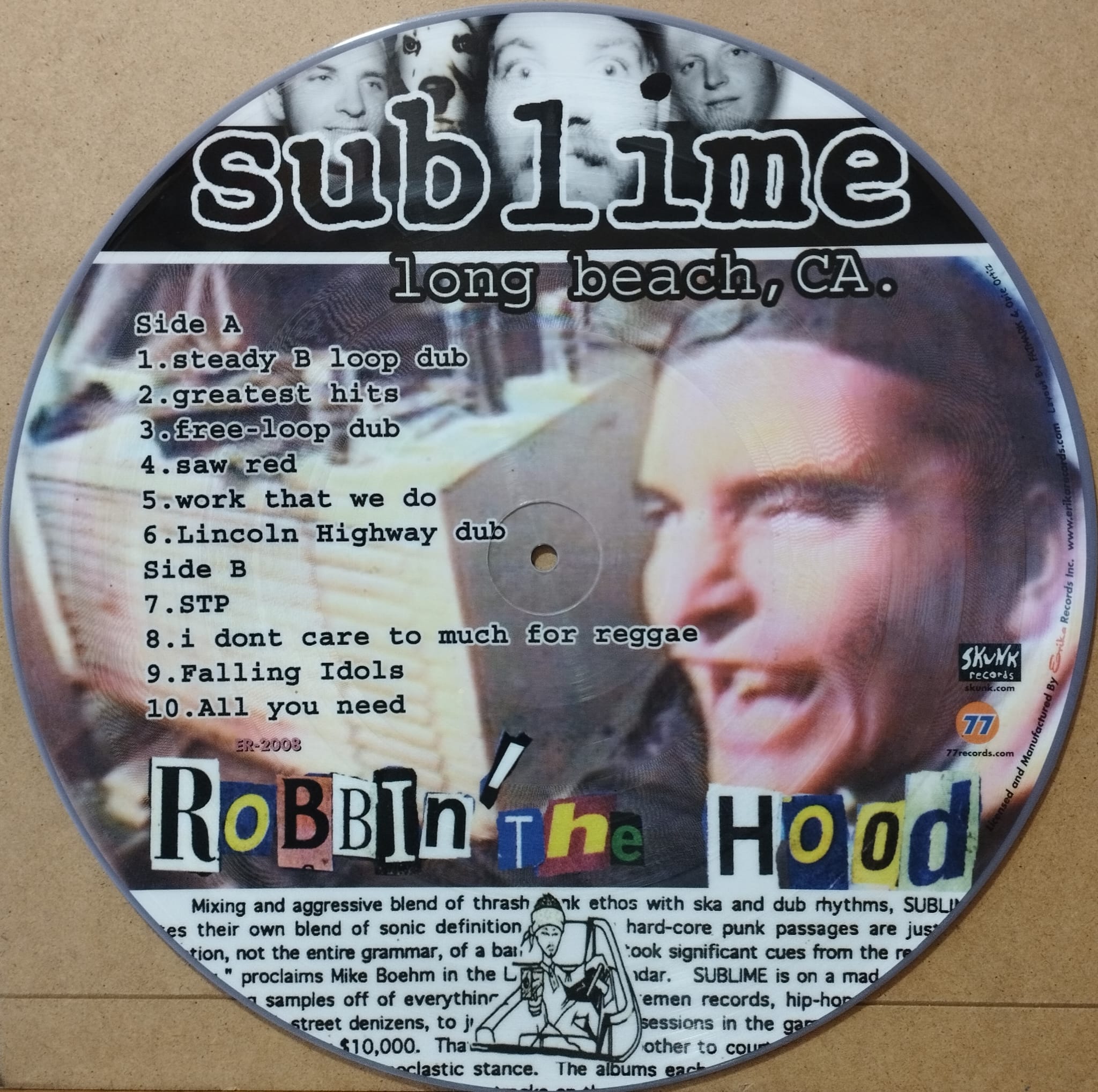 Sublime – Robbin' The Hood - punk ska lp