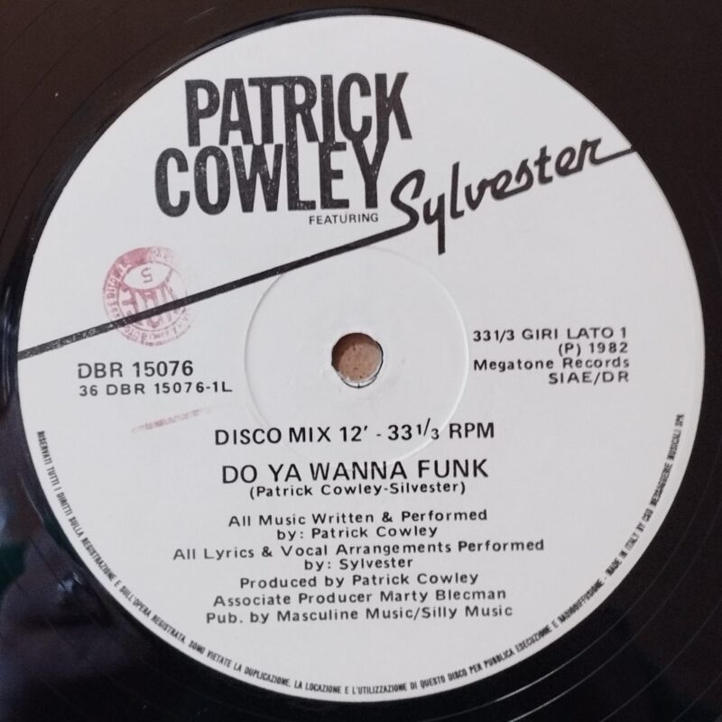 Patrick Cowley Featuring Sylvester – Do Ya Wanna Funk (Disco Mix 12')