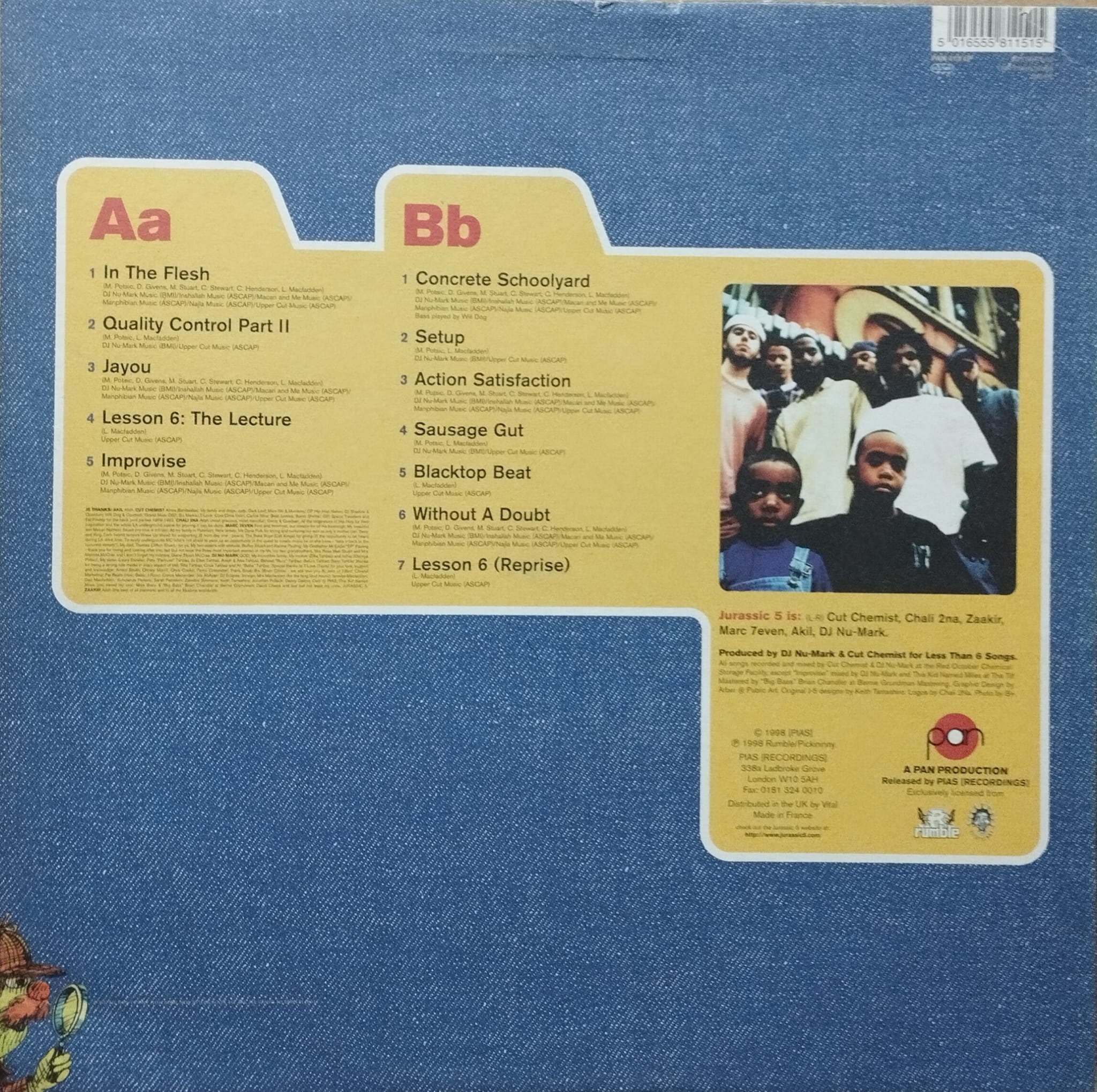 Jurassic 5 – Jurassic 5 hip hop lp