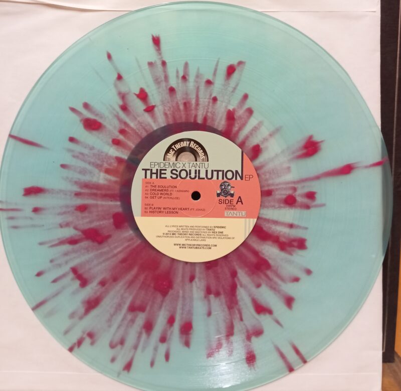 EPIDEMIC TANTU THE SOULUTION - 12" EP CLEAR/BLUE/RED SPLATTER HIP HOP LP