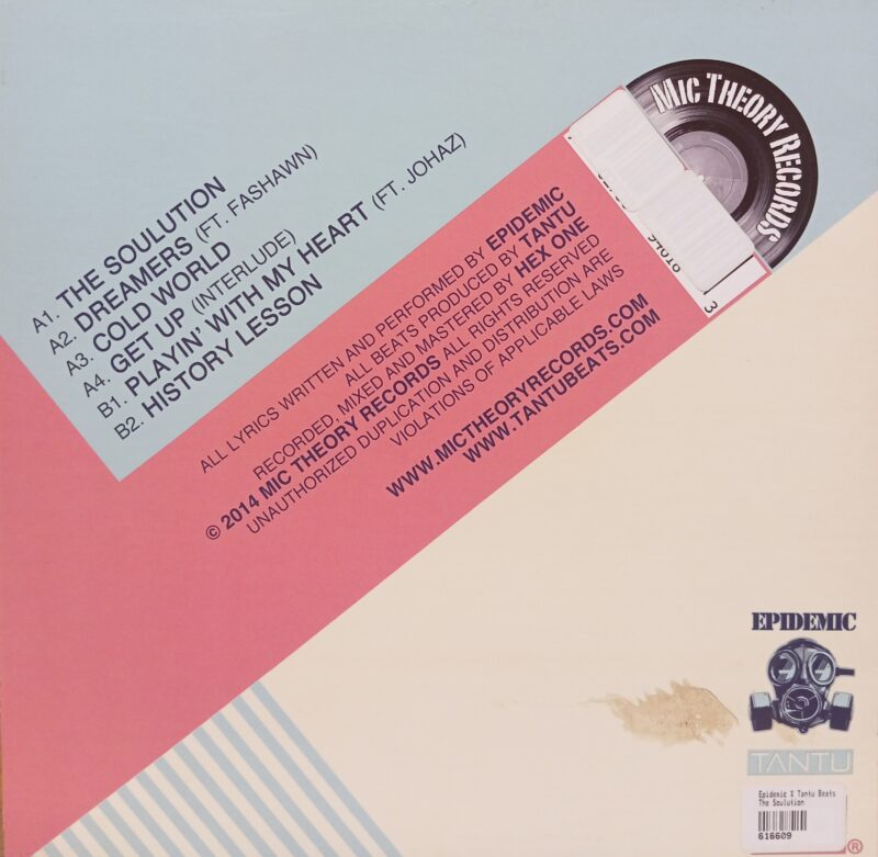 EPIDEMIC TANTU THE SOULUTION - 12" EP CLEAR/BLUE/RED SPLATTER HIP HOP LP