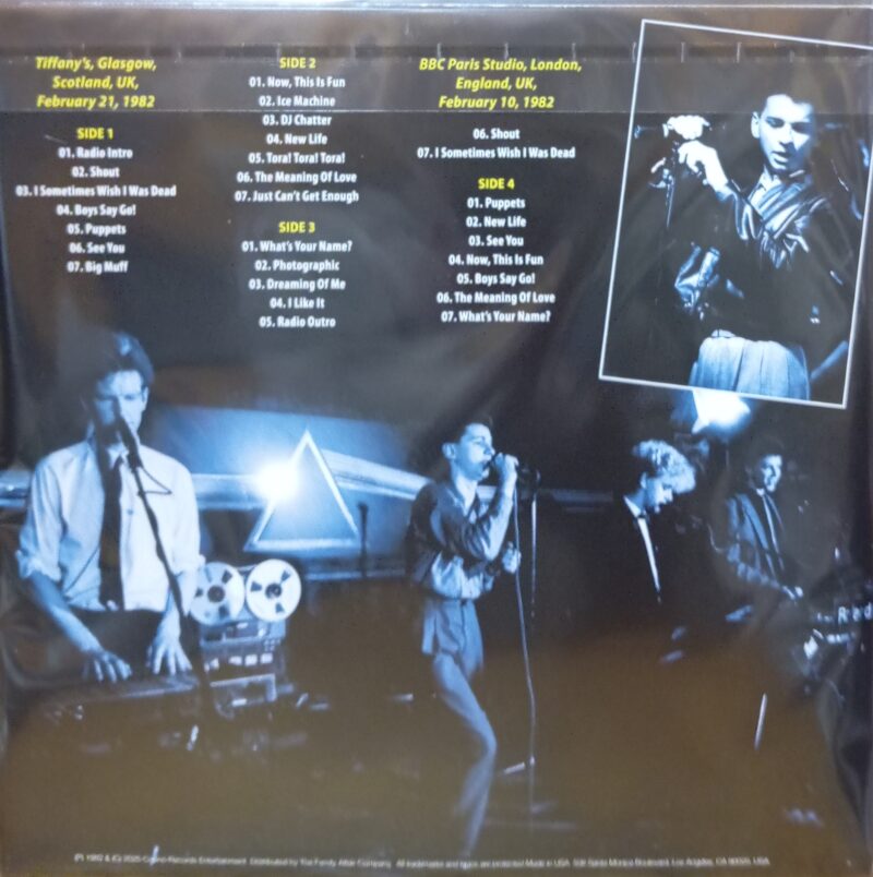 DEPCHE MODE SEE YOU IN THE UK - 2 LP YELLOW VINYL BAND ROCK LP