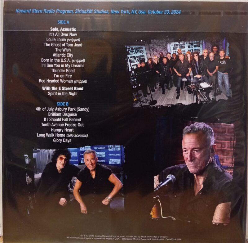 BRUCE SPRINGSTEEN A LONG WALK HOME - CRYSTAL VINYL BAND ROCK LP