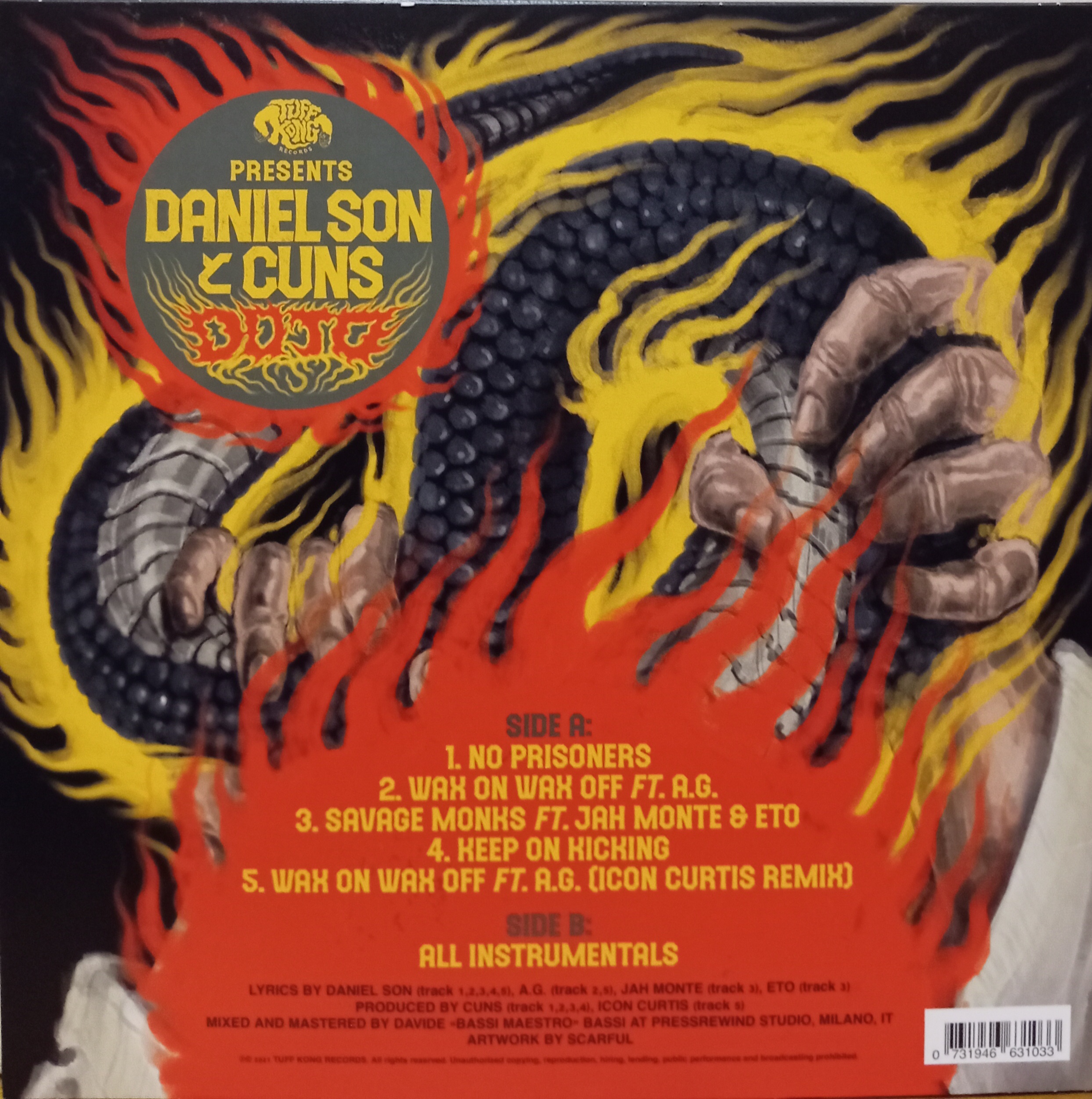 DANIEL SON - CUNS DOJO - YELLOW / RED / GREEN SPLATTER VINYL HIP HOP LP