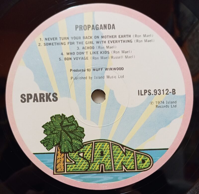 SPARKS PROPAGANDA- 1°st UK BAND ROCK LP