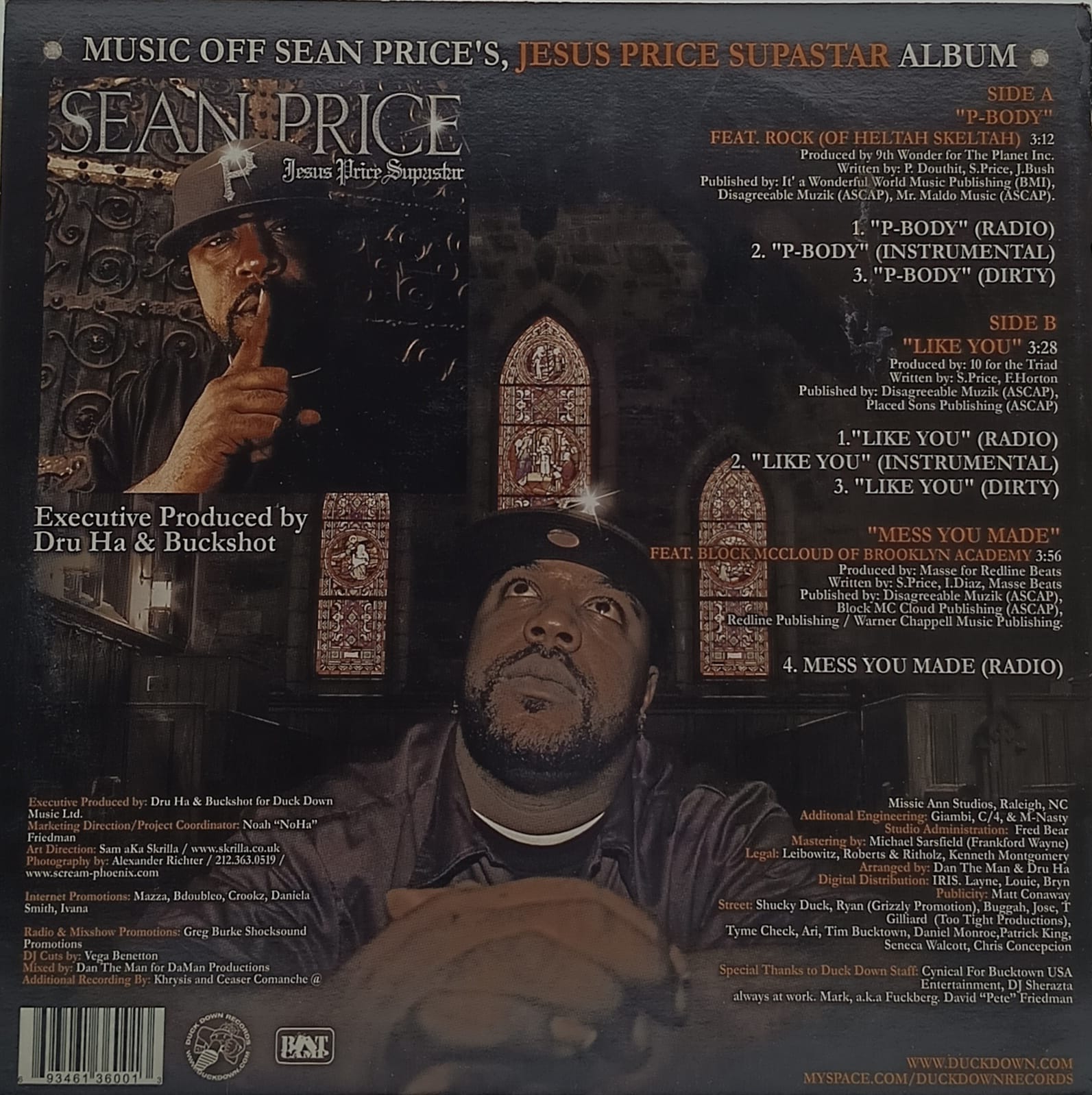 Sean Price – P-Body / Like You / Mess You Made hip hop lp