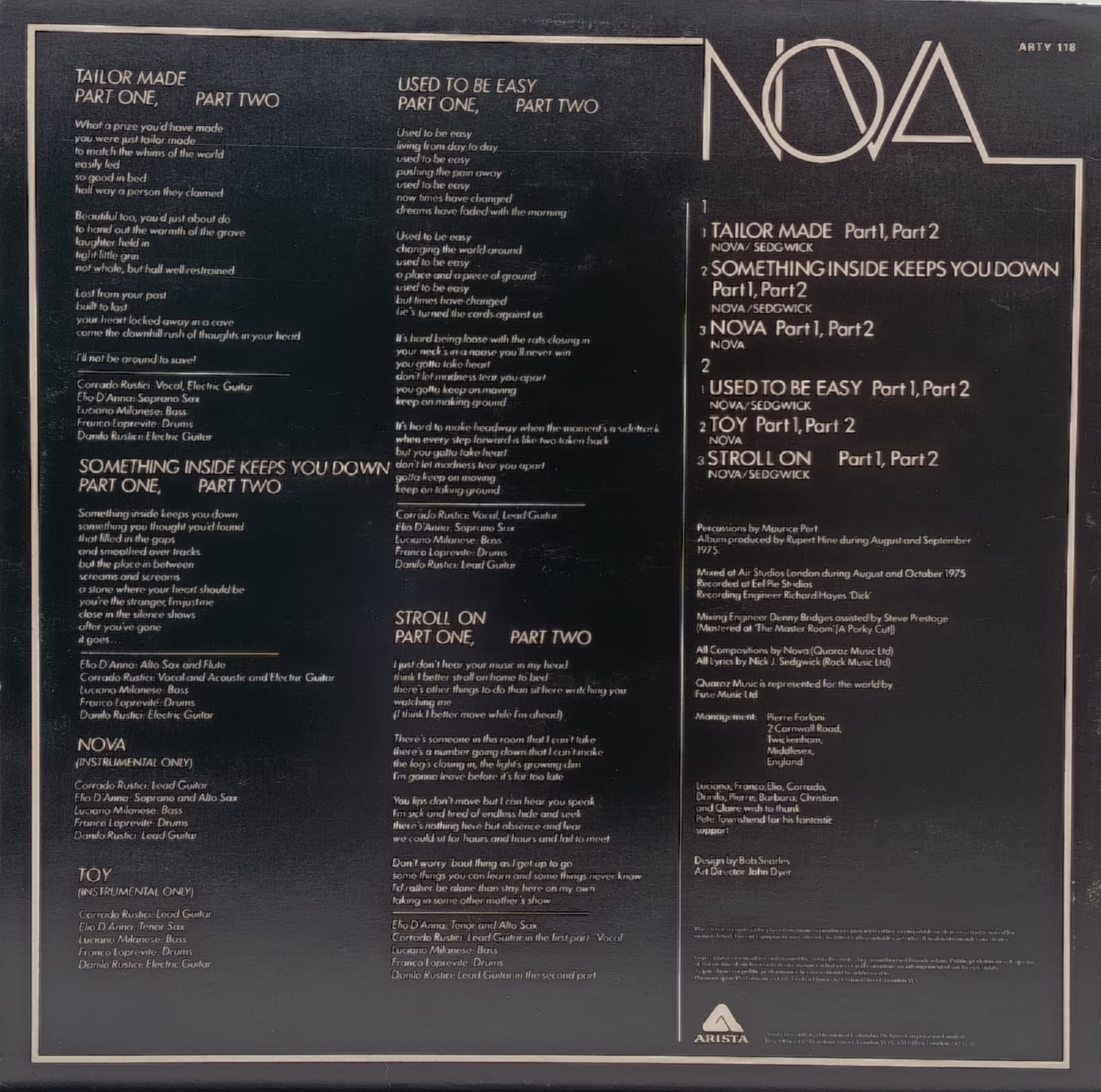 Nova – Blink band italiani progressive lp