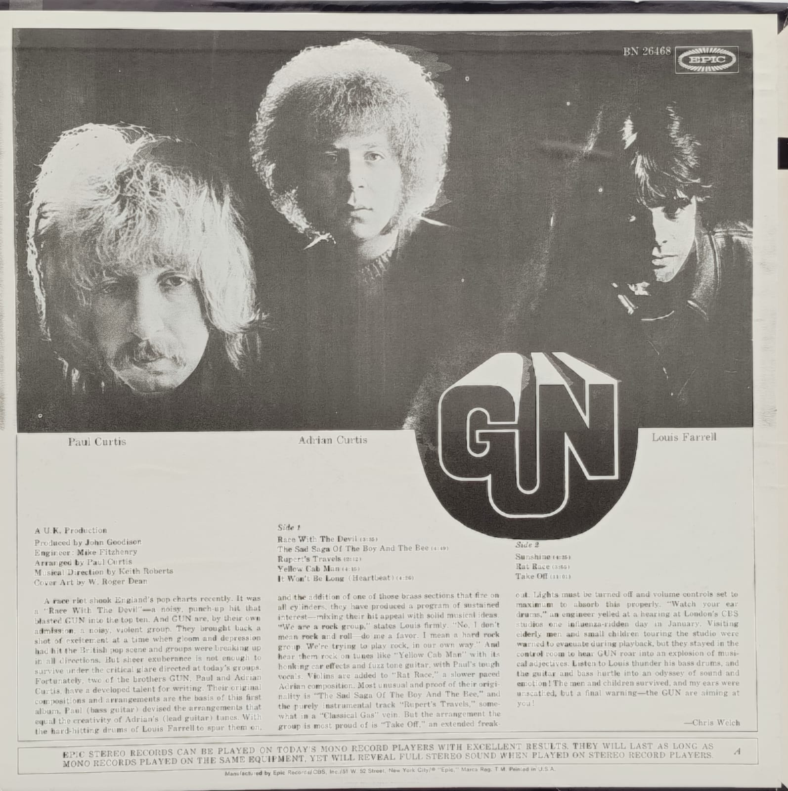 The Gun – Gun band rock psichedelico lp