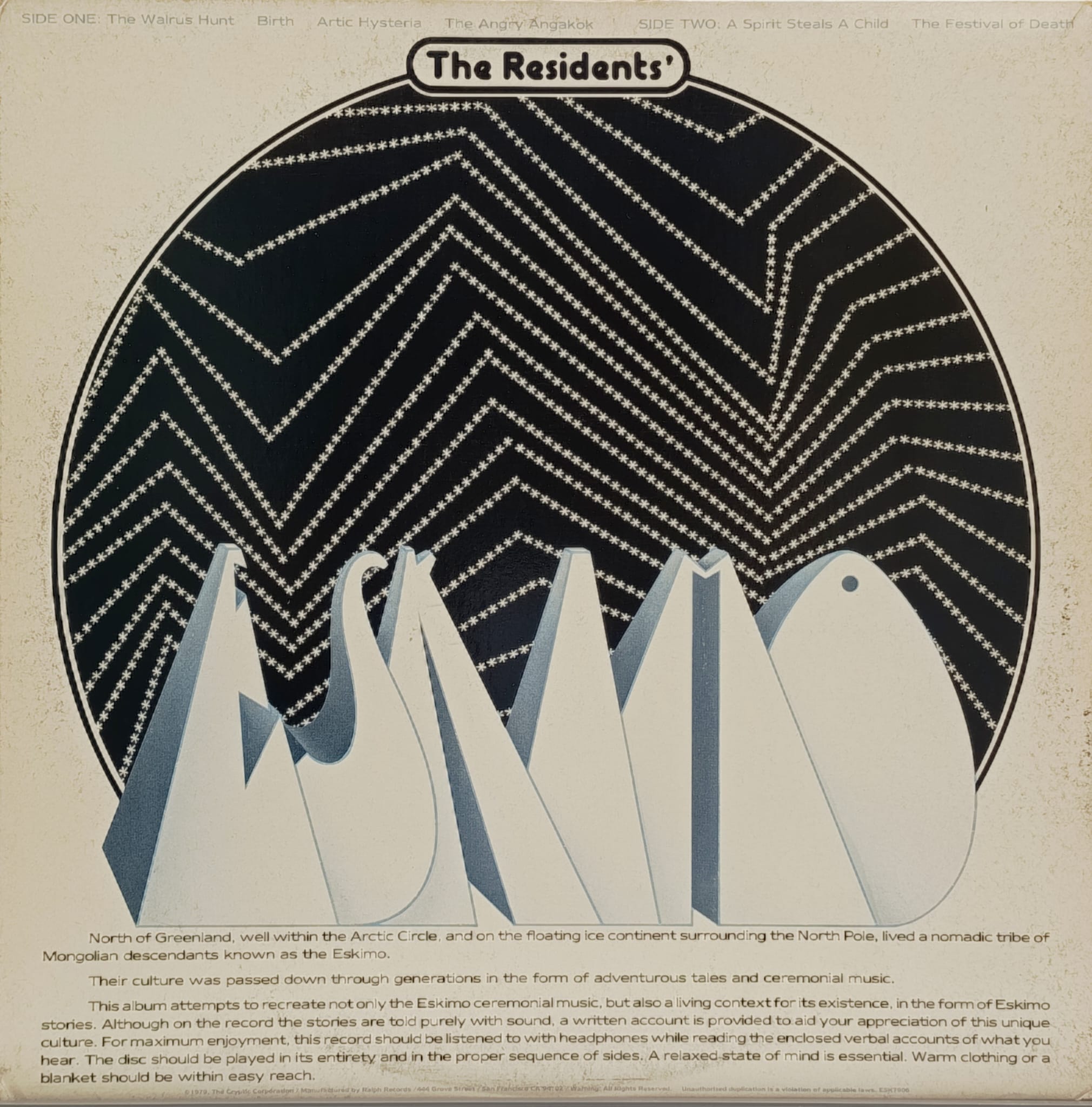 The Residents – Eskimo band rock elettronica lp