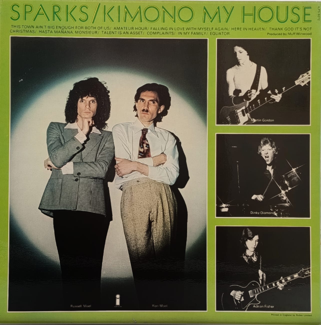 Sparks – Kimono My House band rock anni 70 lp