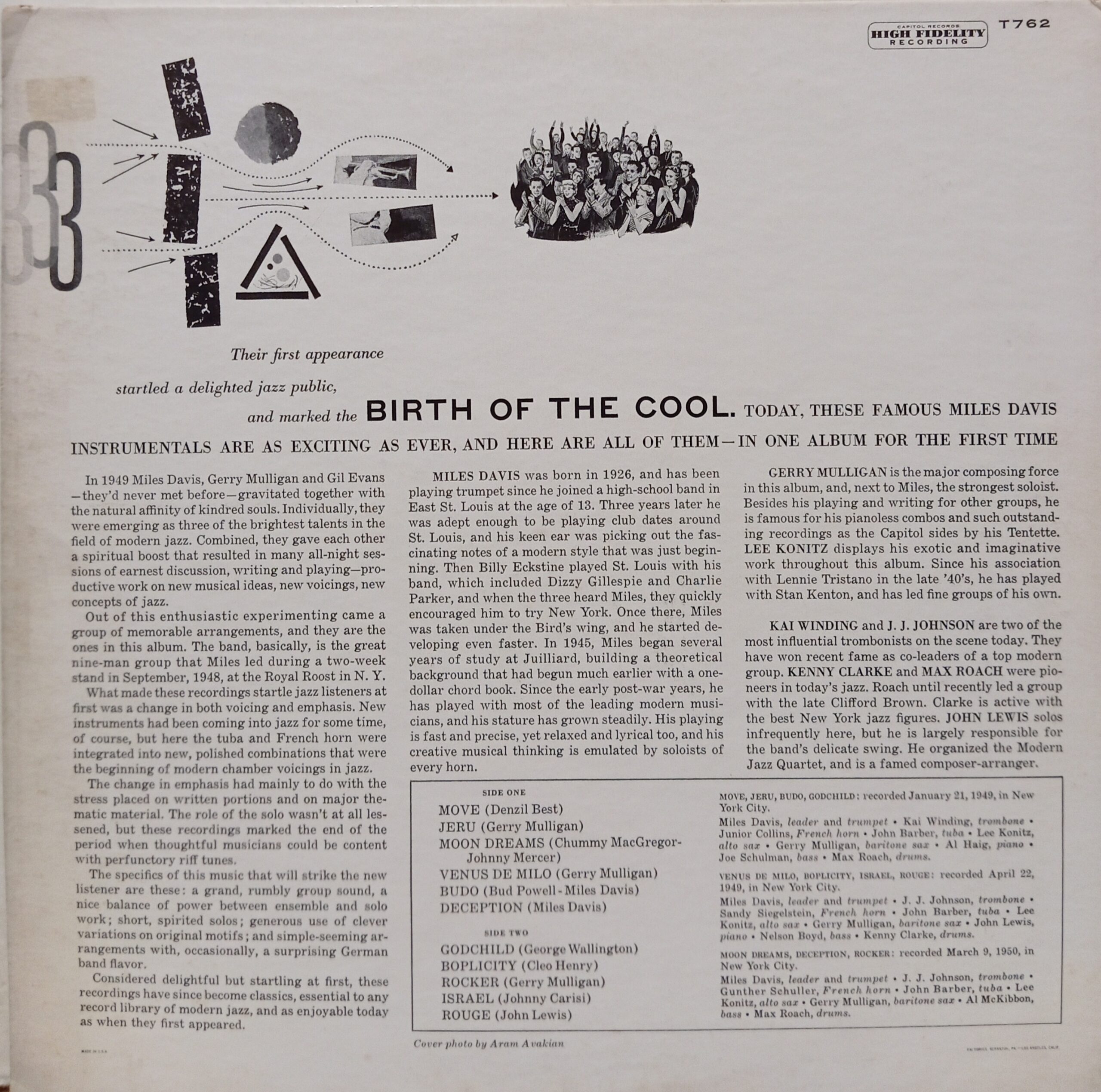MILES DAVIS BIRTH OF THE COOL - 1°st USA JAZZ LP